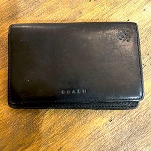 Coach Black Leather Wallet Vintage Lining